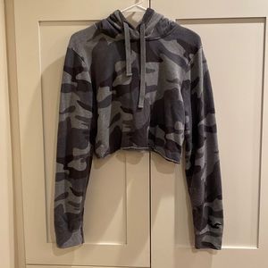 Hollister Camo Cropped Hoodie